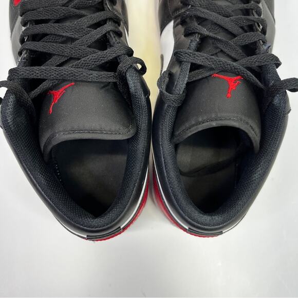 Nike Air Jordan 1 Low Bred Toe sneakers gym red white black - 11 - Picture 7 of 9